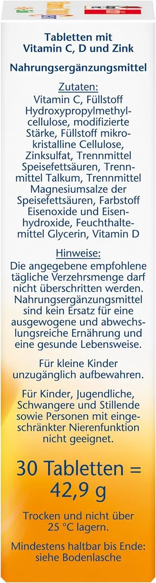 Vitamin C 1000 + D3 + Zink Depot (30 Tabletten) – Bild 3
