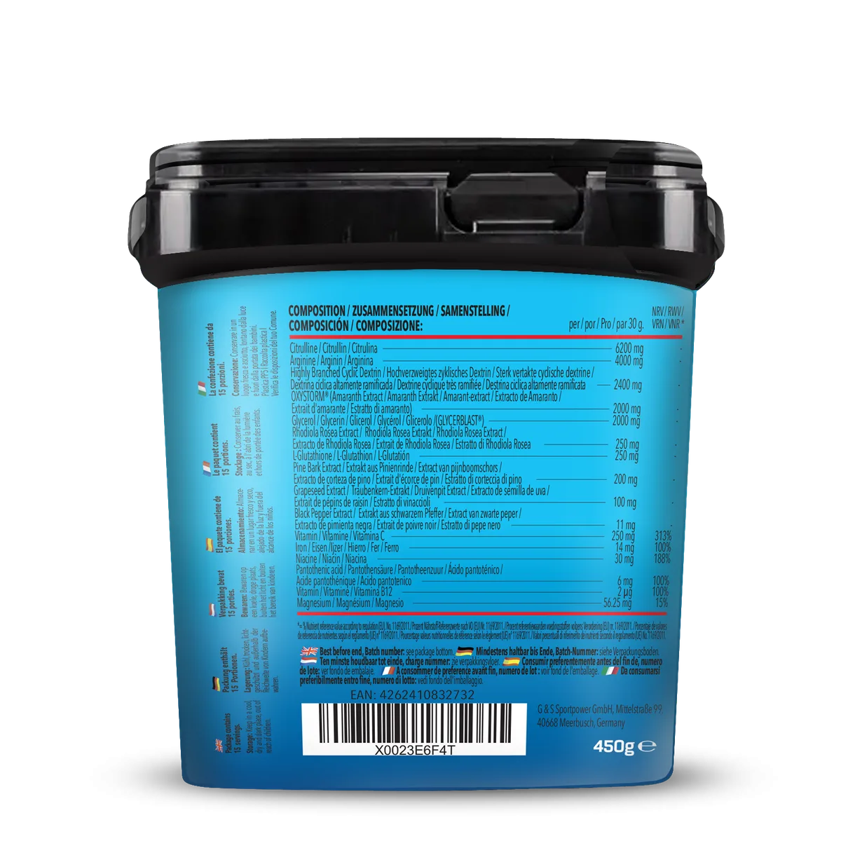 Bodybuilder Pump Pre Workout (450g) Tropical – Bild 6
