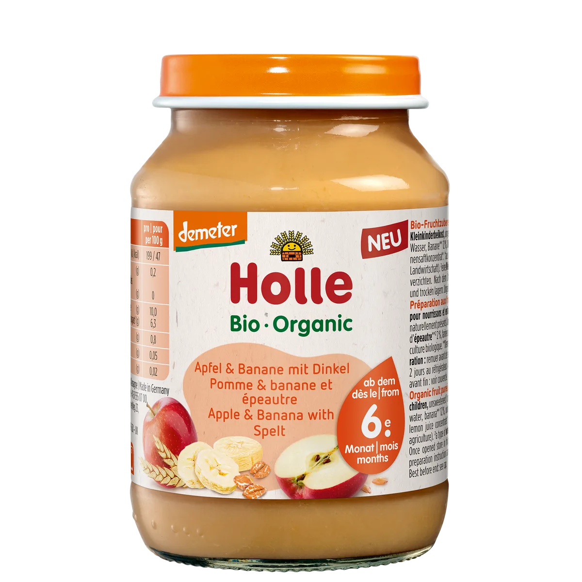 Apfel & Banane mit Dinkel - 190g - Bio ab dem 6. Monat