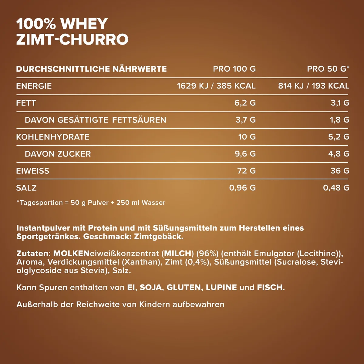 100% Whey Protein (2350g) - Cinnamon Churro – Bild 4