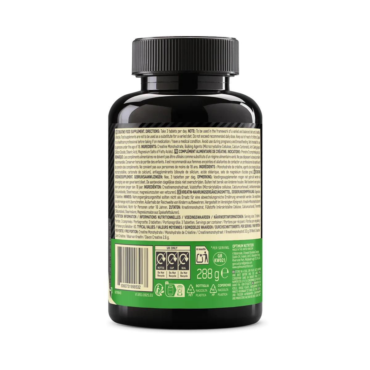Creatine Monohydrate (180 Tabletten) – Bild 2