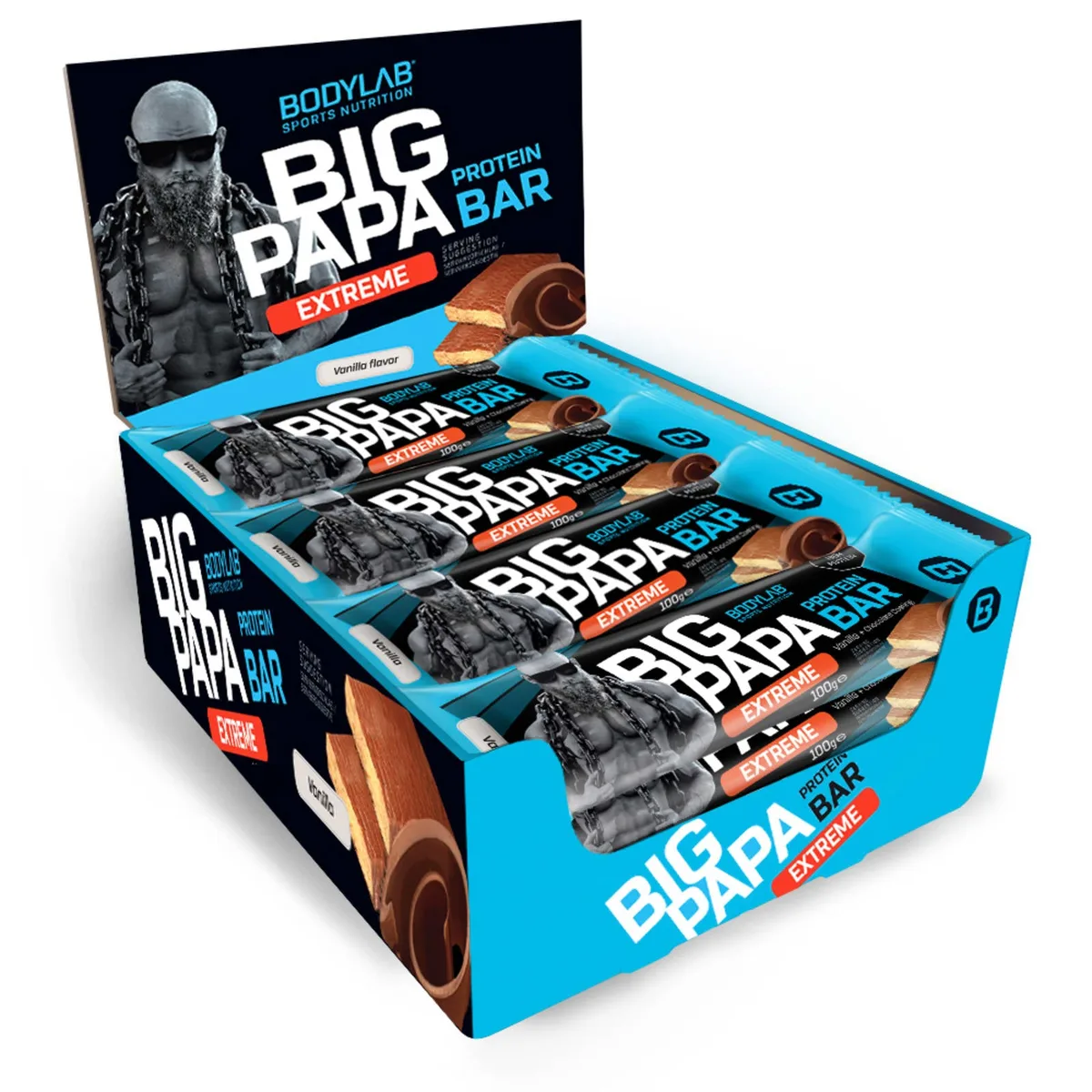 BIG PAPA 50% Protein Bar Extreme (12x100g) Schokolade-Toffee – Bild 5