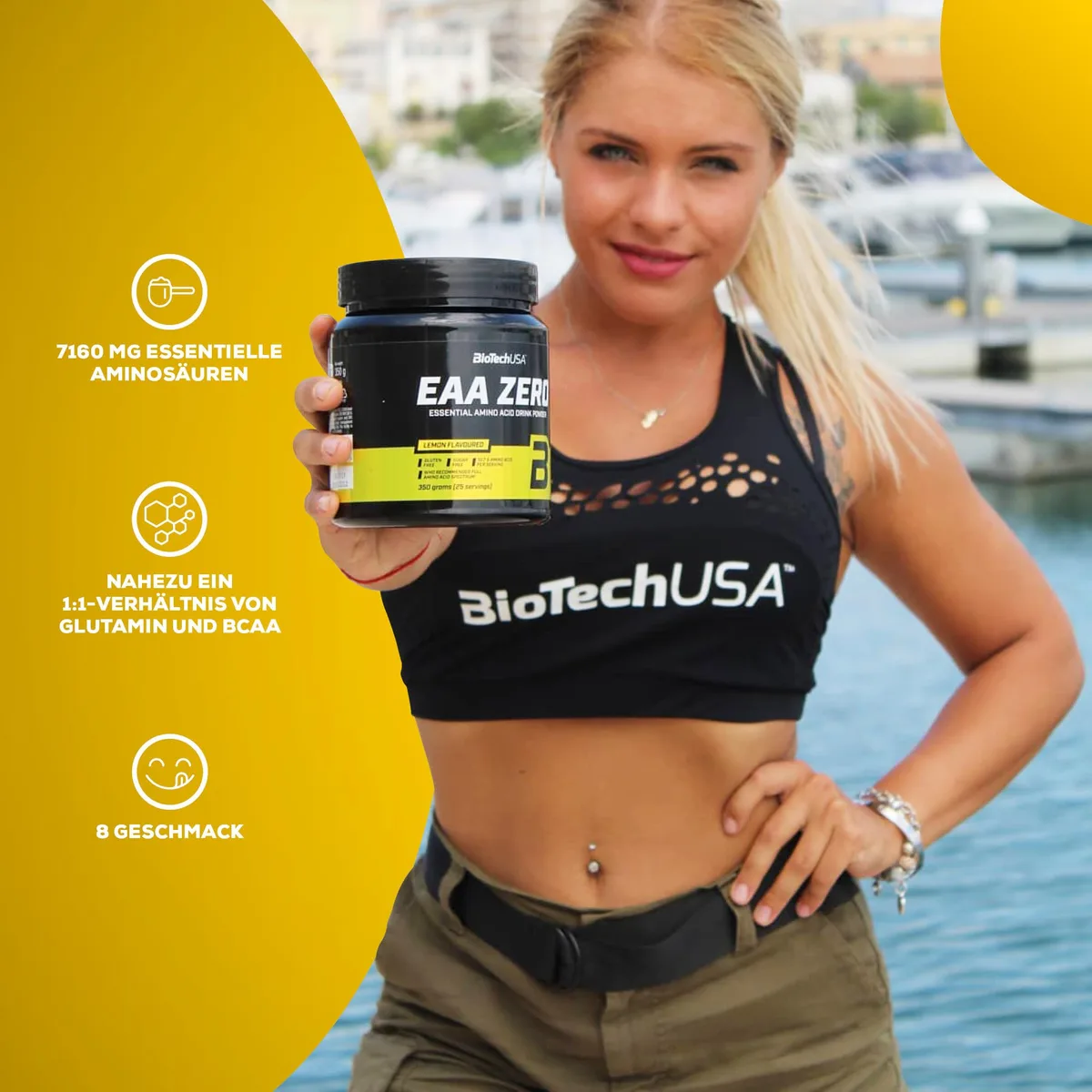 BioTechUSA EAA Zero | 9 essenzielle Aminosäuren mit L-Glutamin – Bild 2