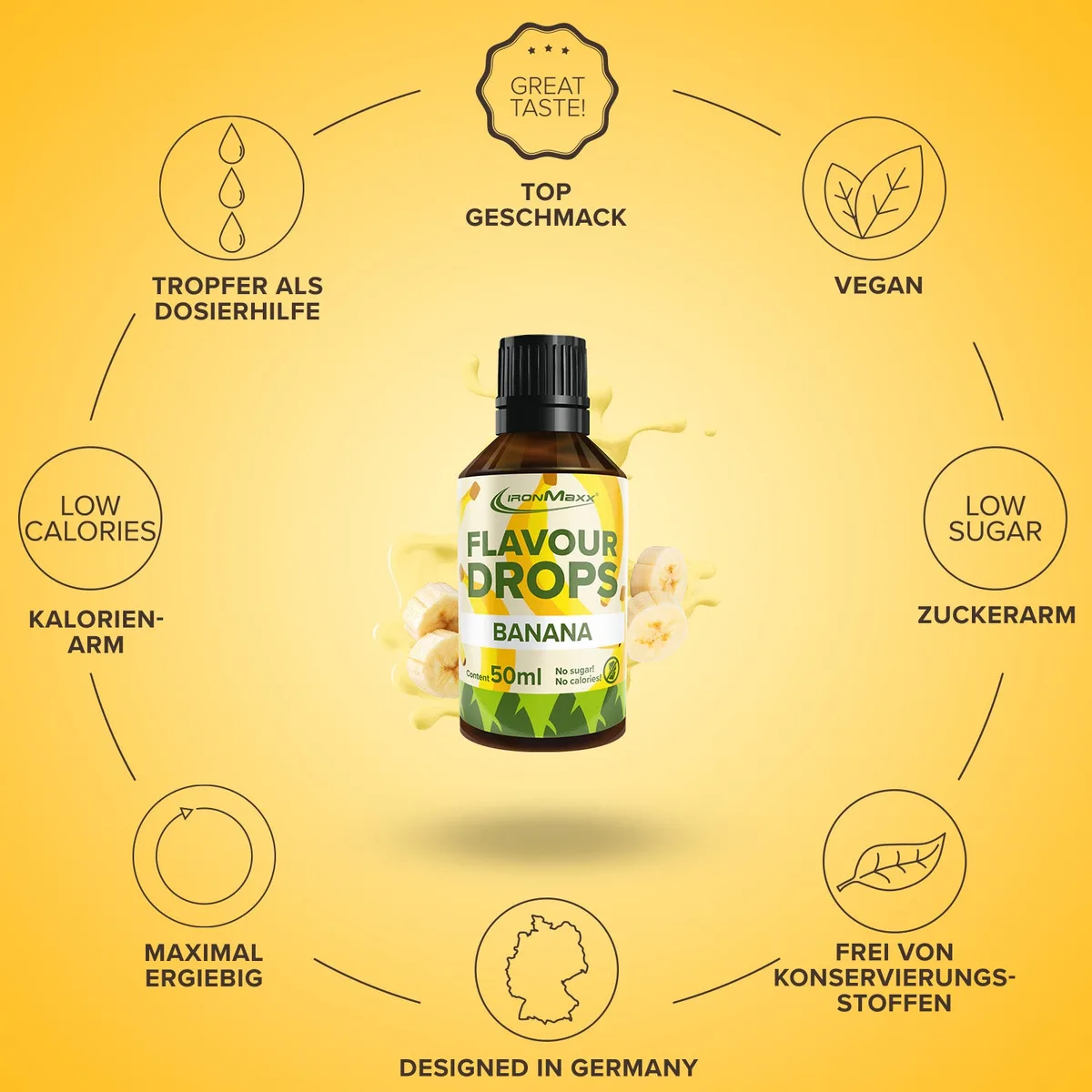 Flavour Drops (50ml) - Banane – Bild 5