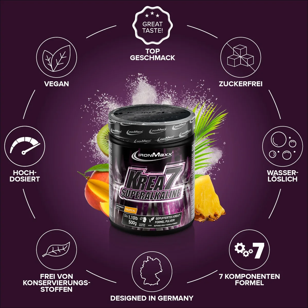 Krea7 Superalkaline Powder (500g) - Tropical – Bild 5