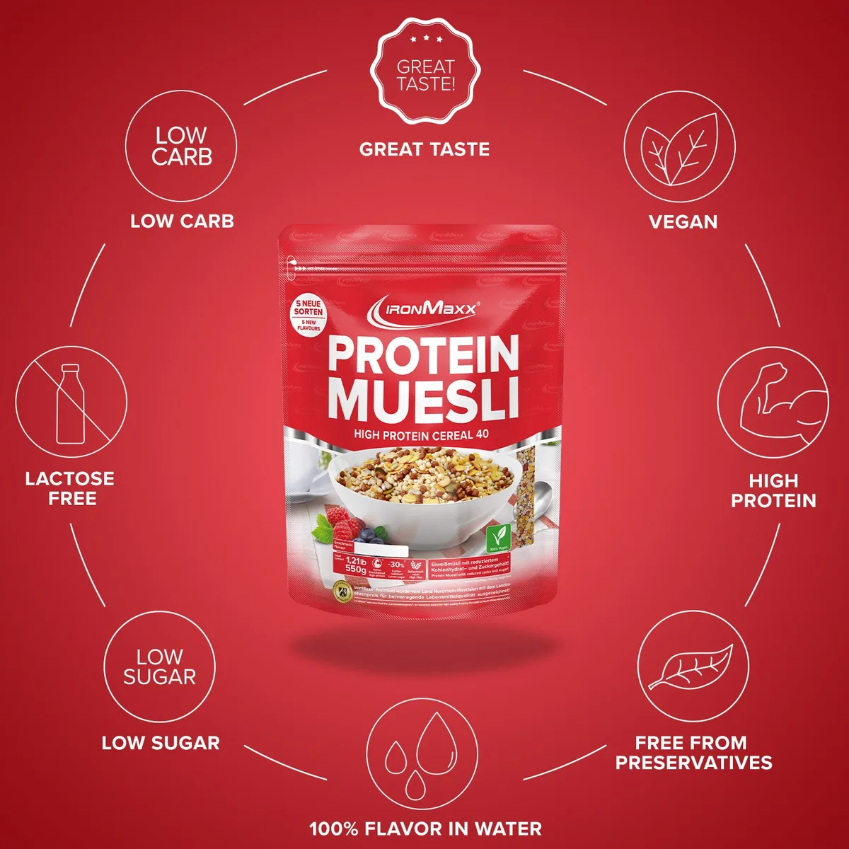 Protein Müsli (550g) - Cookies & Chocolate – Bild 5