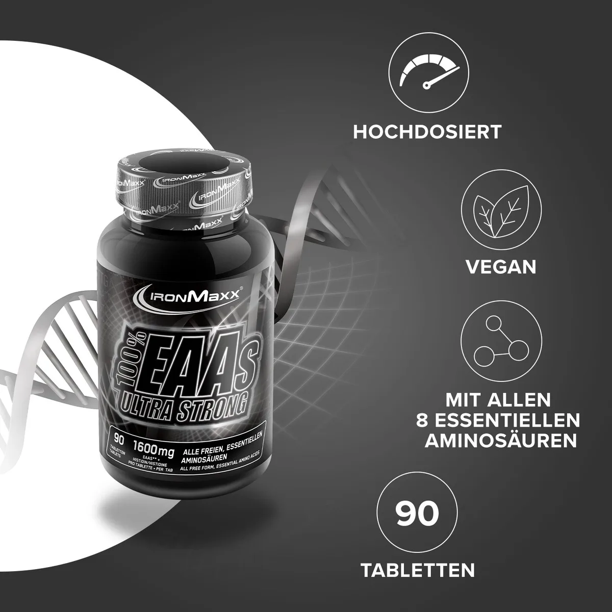 100% EAAs Ultra Strong - 90 Tabletten – Bild 2