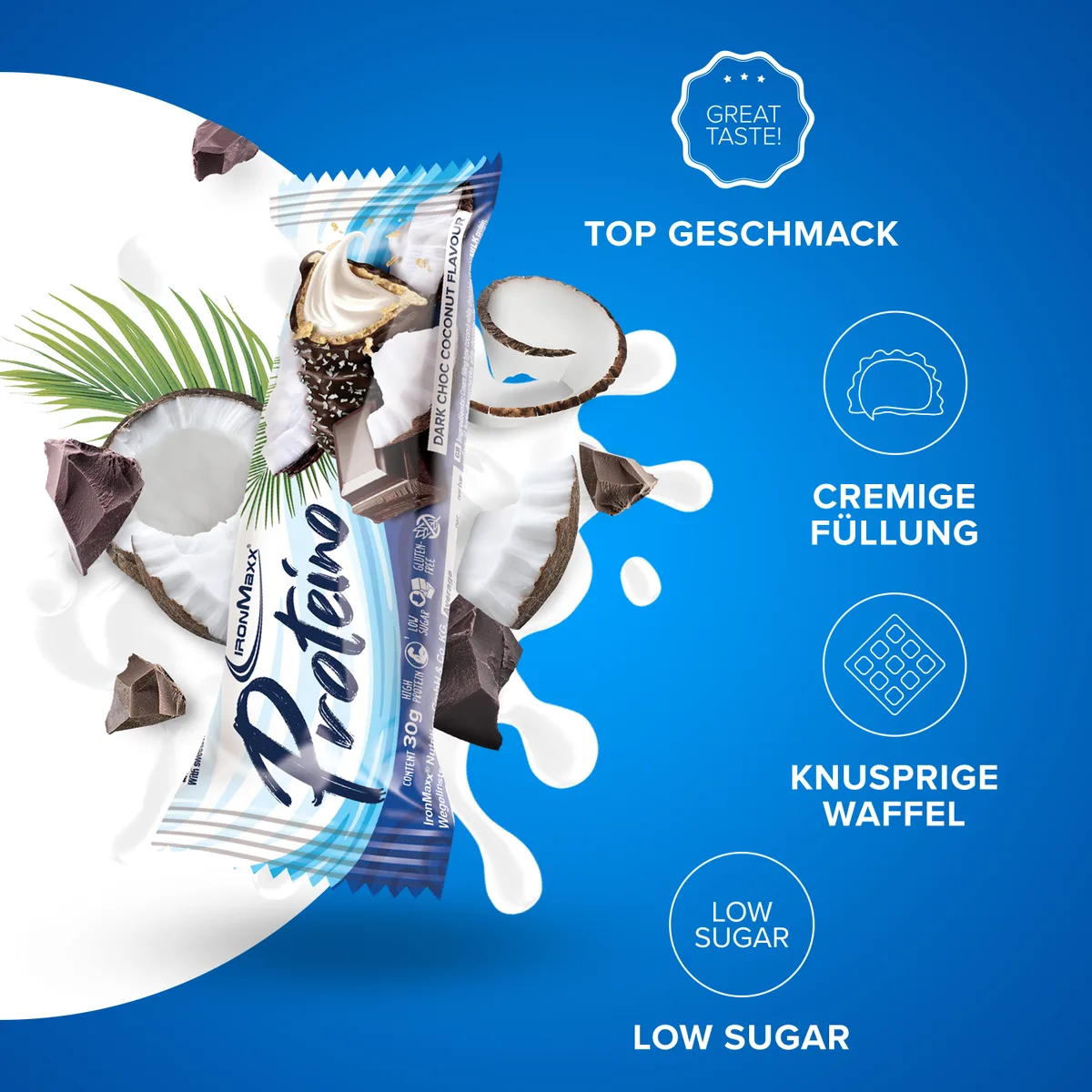 Proteino (12x30g) - Dark Choc Coconut – Bild 7