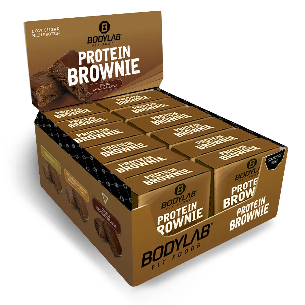 Protein Brownie (12x50g) Caramel + Mandeln und Pekannüsse