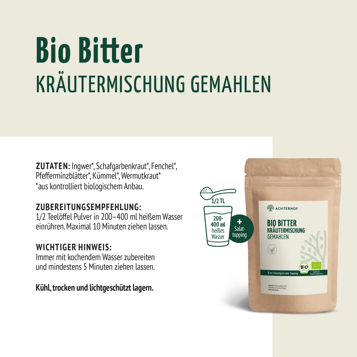 Bio Bitter Kräutermischung gemahlen (100g) – Bild 6