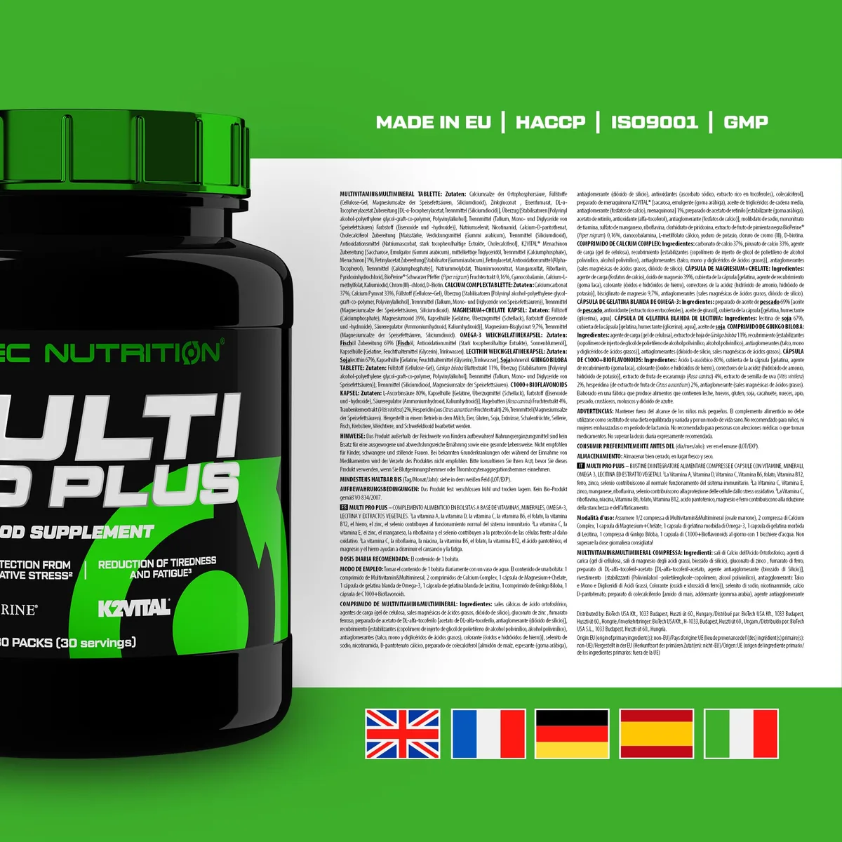 Scitec Nutrition Multi Pro Plus - 29-in-1 Multivitamin-Nahrungsergänzungsmittel mit Omega-3, Kalzium und Ginseng - 30-Tage-Vorrat in praktischen Beuteln – Bild 4