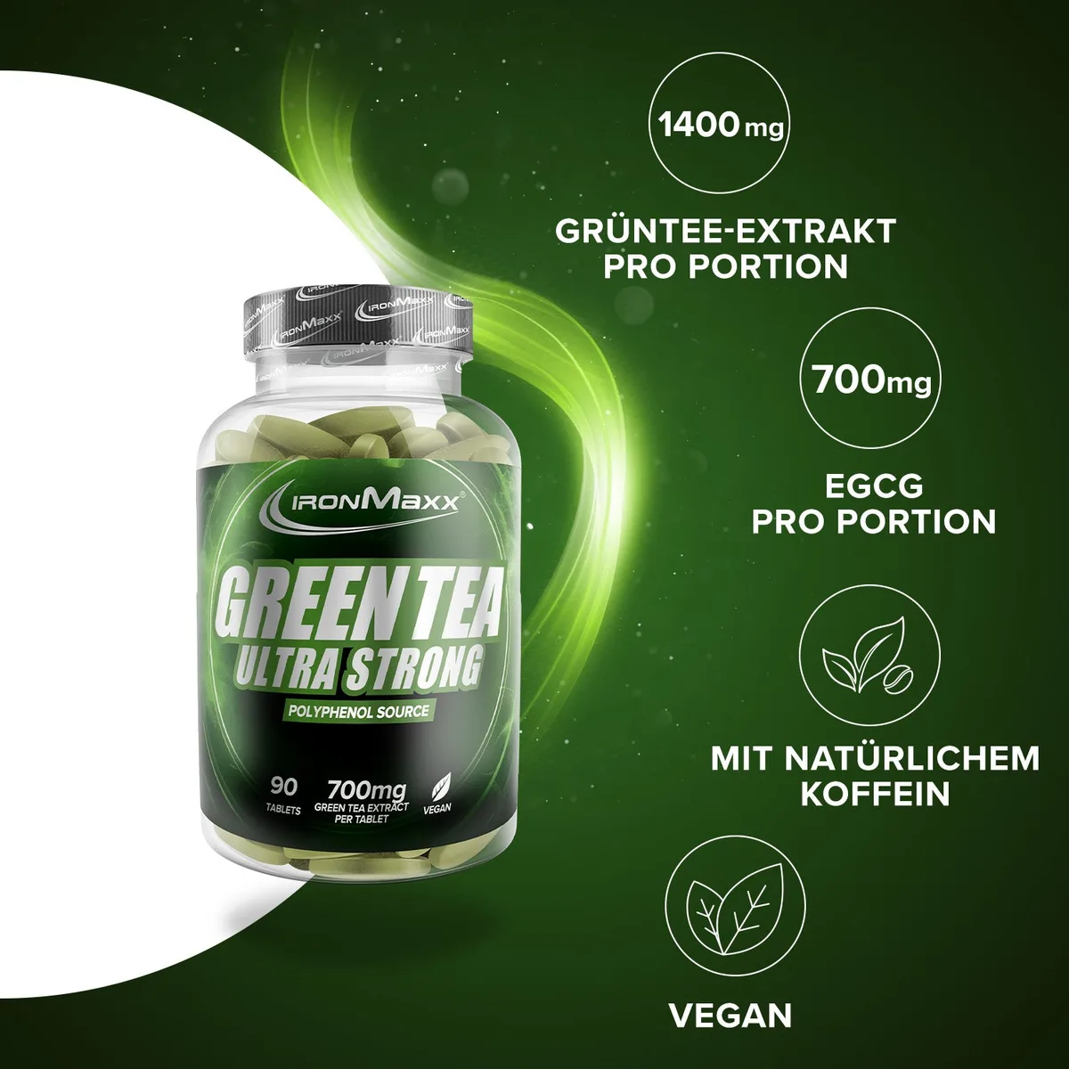 Green Tea Ultra Strong - 90 Tabletten – Bild 2