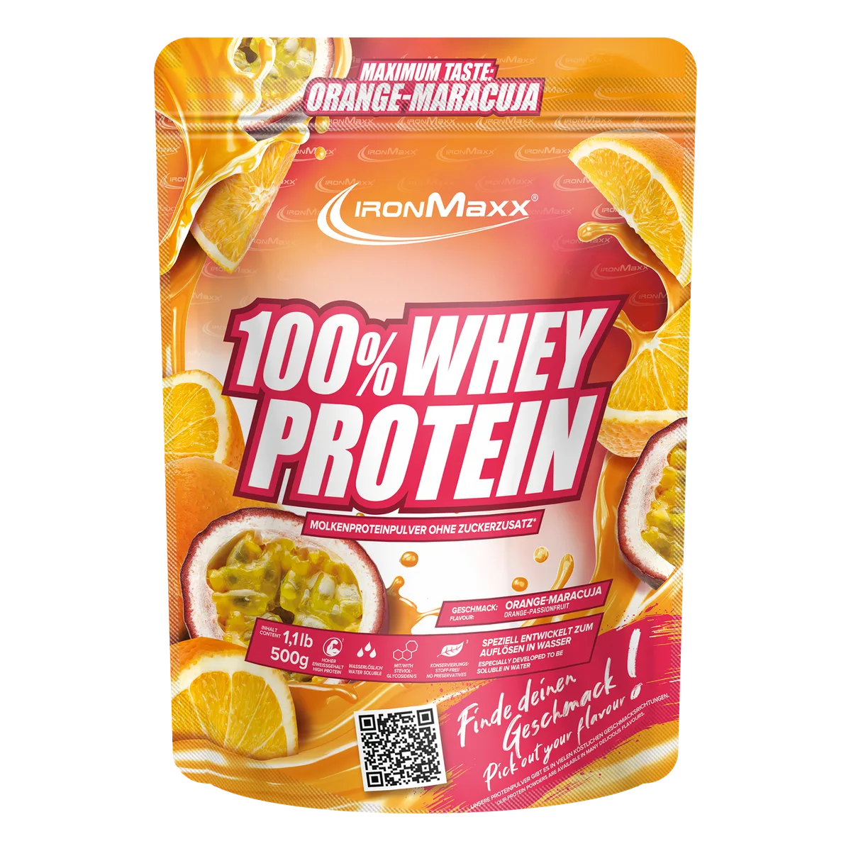 100% Whey Protein (500g) - Orange Maracuja