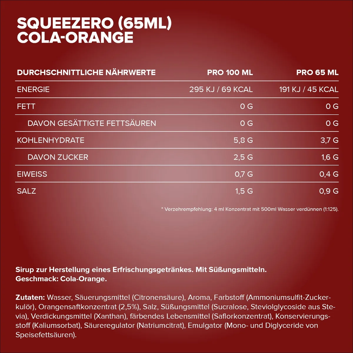 SqueeZero (65ml) - Cola Orange – Bild 4