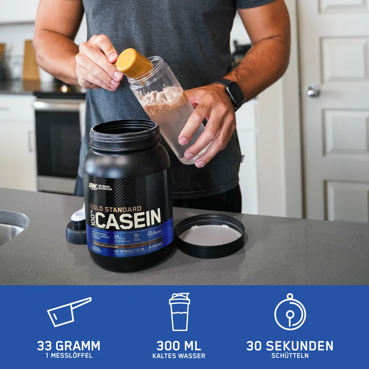 100% Casein (924g) Chocolate – Bild 5