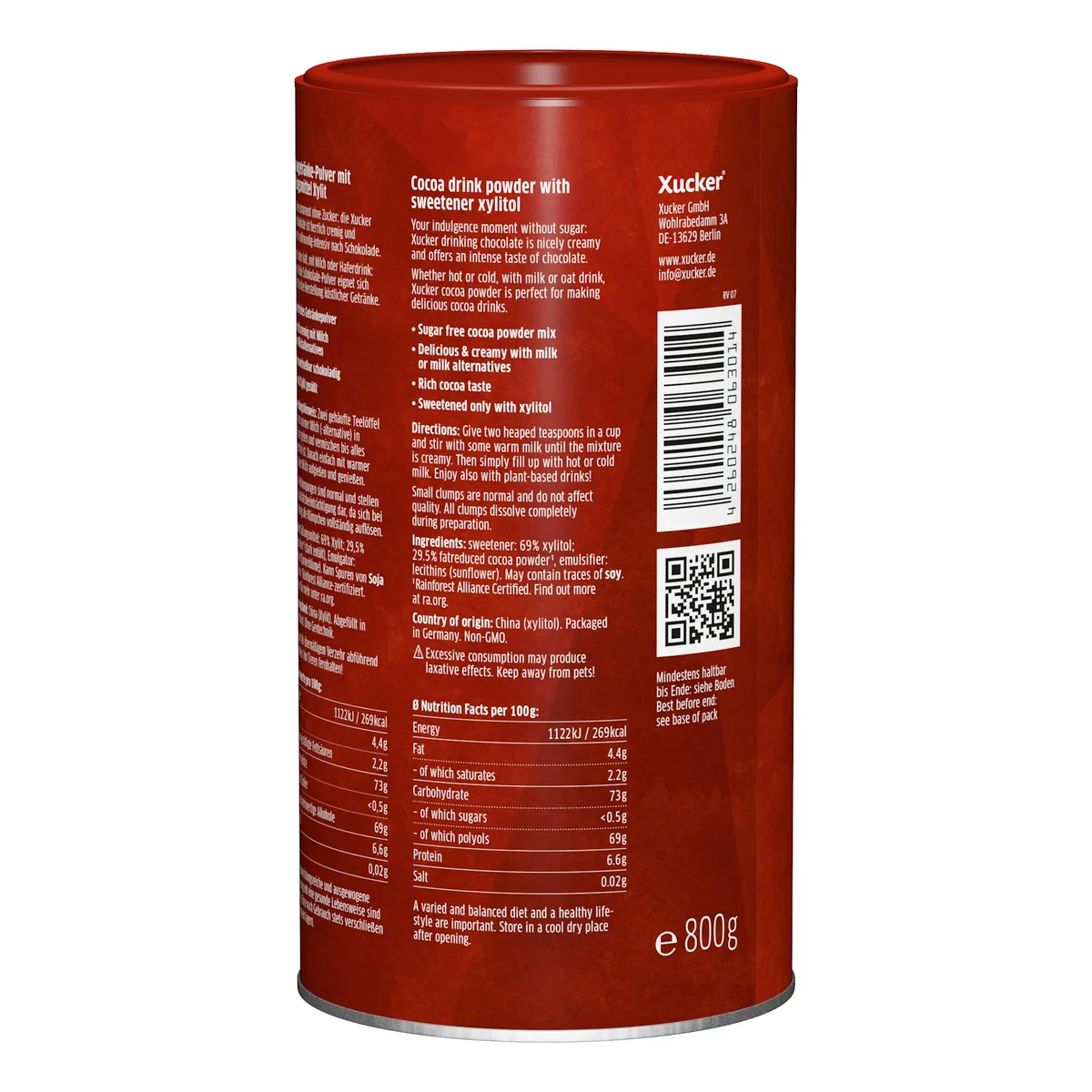 Xucker Heiße Schokolade (800g) – Bild 3