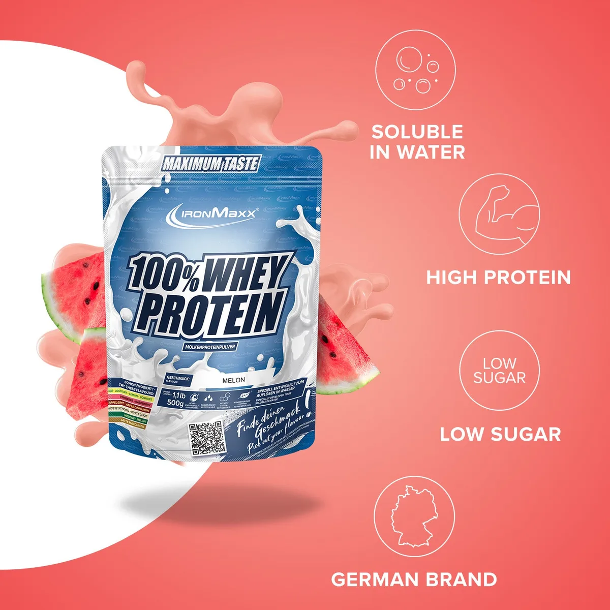 100% Whey Protein (500g) - Melone – Bild 7