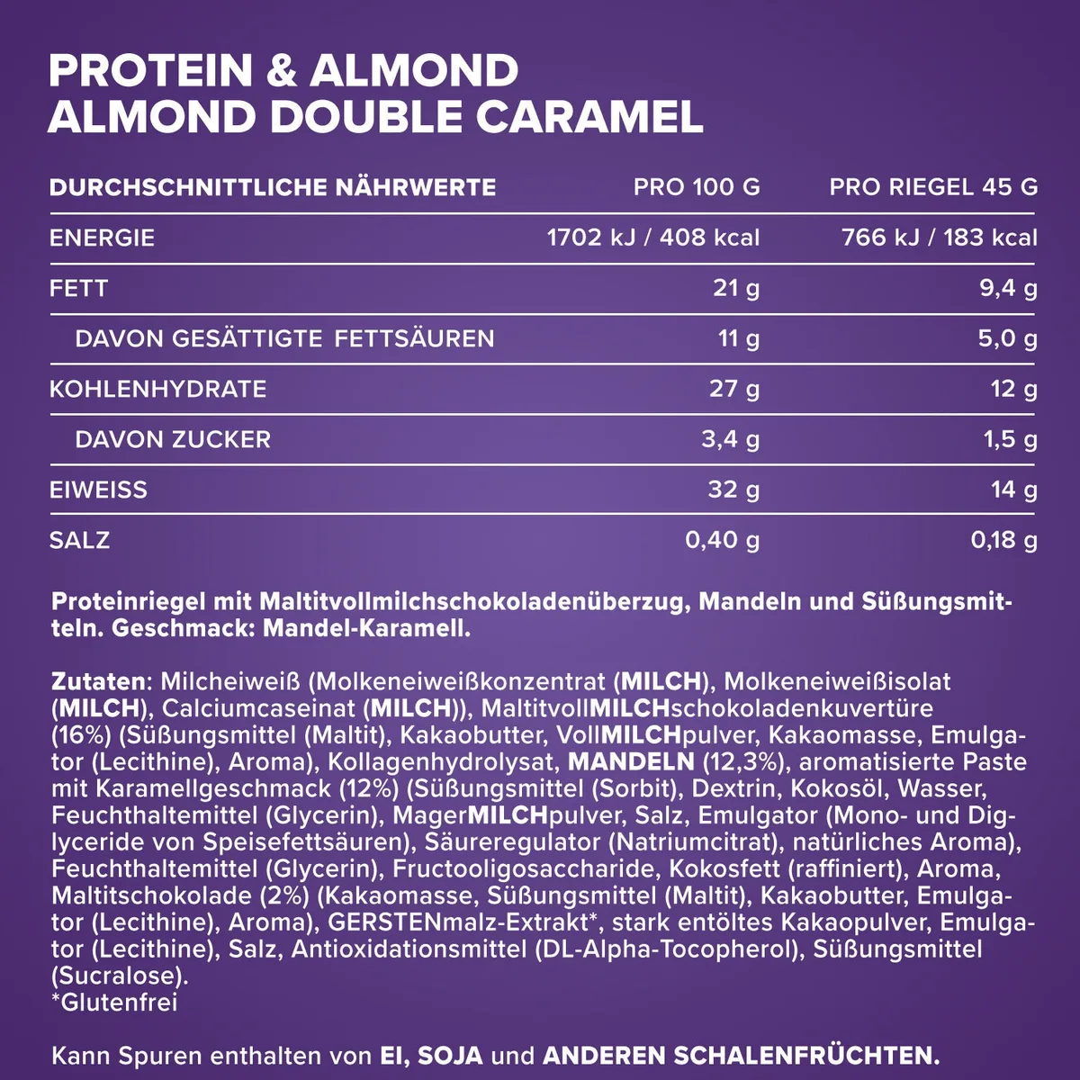 Protein & Almond (45g) - Almond Double Caramel – Bild 4