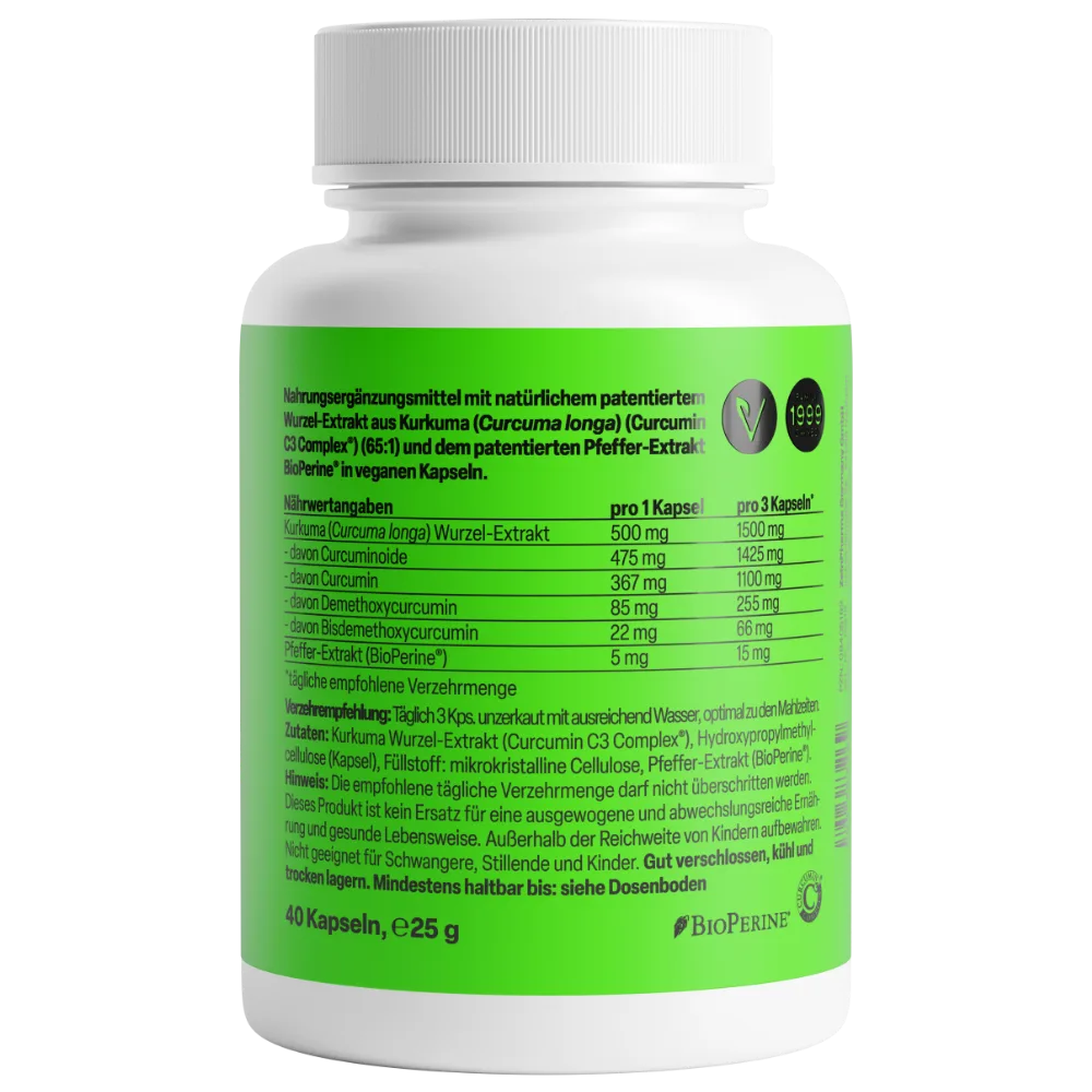 Curcumin-Triplex³ 500mg (90 Kapseln) – Bild 2