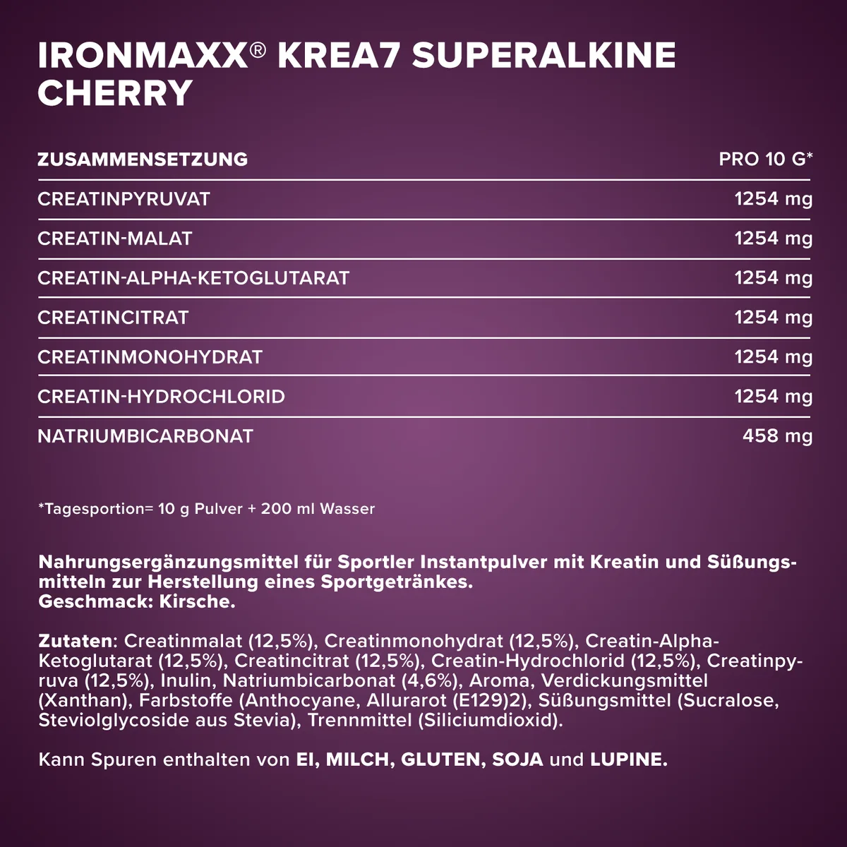 Krea7 Superalkaline Powder (500g) - Kirsche – Bild 4