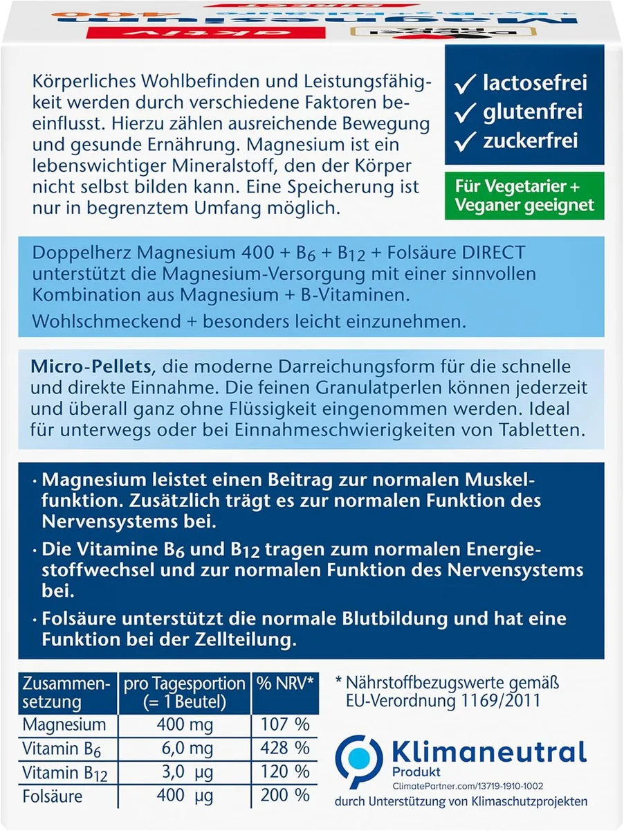 Magnesium 400 direct (40 Portionsbeutel) – Bild 2