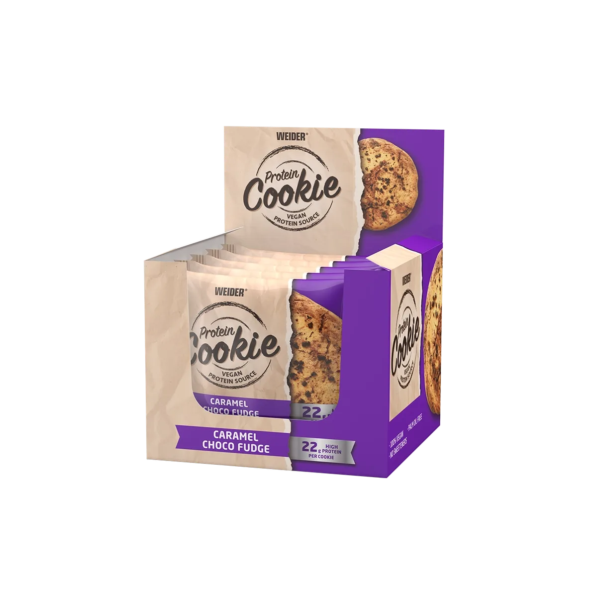 12er Box | Protein Cookies (vegan) Caramel Choco Fudge – Bild 5