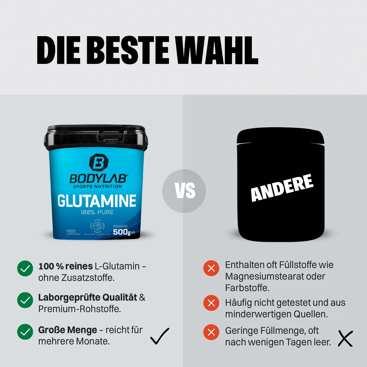 Glutamin Powder (500g) – Bild 6