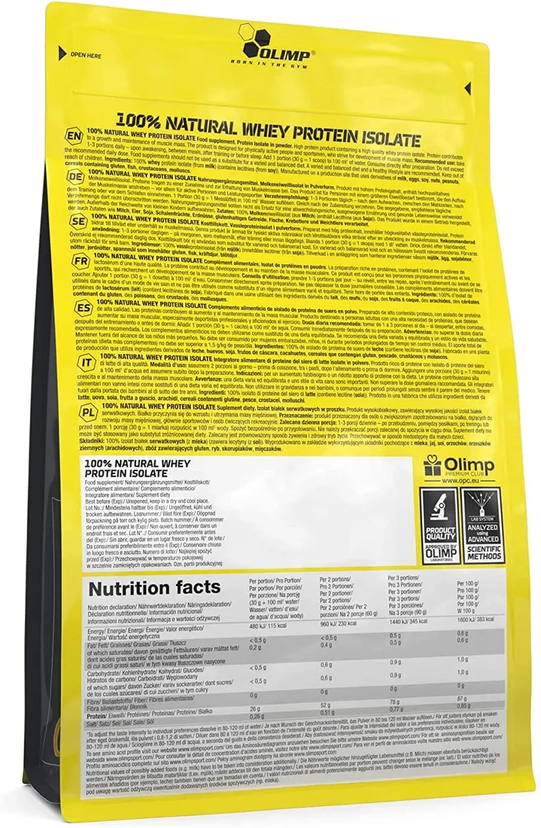 100% Natural Whey Protein Isolate (600g) – Bild 2