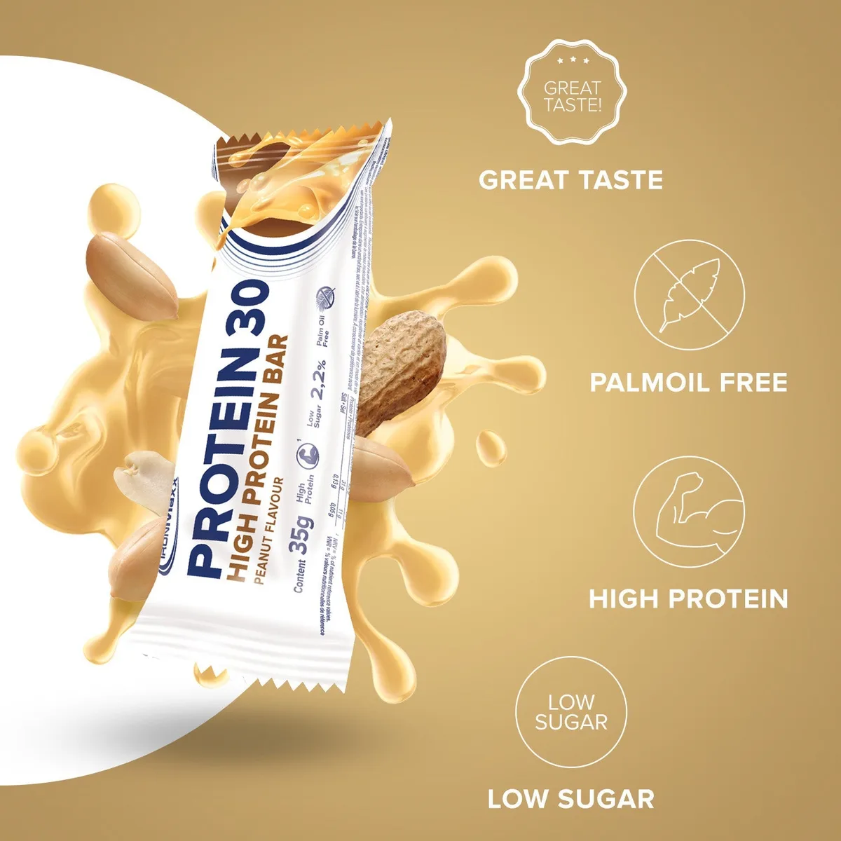 Protein 30 Protein Riegel (35g) - Erdnuss – Bild 2