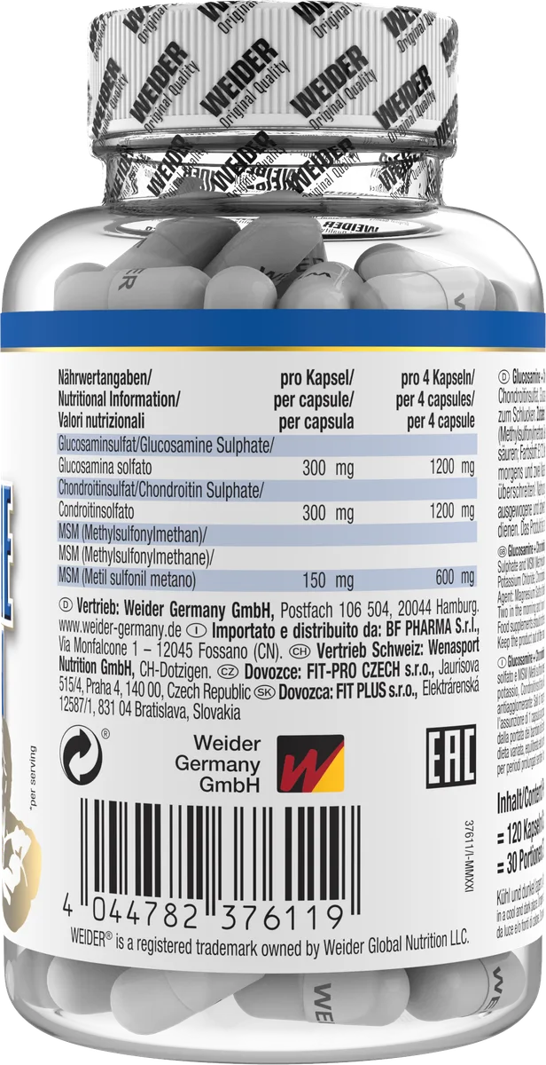 Glucosamine + Chondroitin Plus MSM (120 Kapseln) – Bild 2