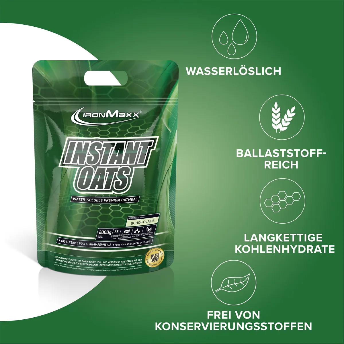 Instant Oats (2000g) - Schokolade – Bild 2