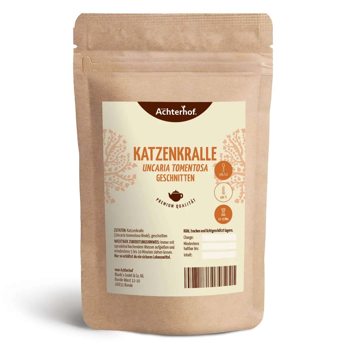 Katzenkralle Tee (Uncaria Tomentosa) geschnitten (1000g)