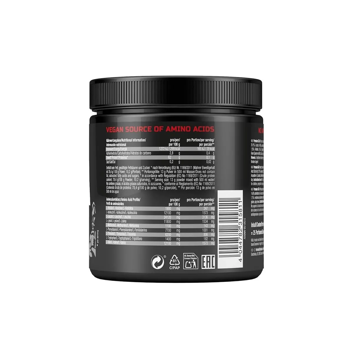 Weider Premium EAA Pulver - Essentielle Aminosäuren - BCAA 2:1:1 Verhältnis, vegan & zuckerfrei - 325g - Pink Lemonade – Bild 6