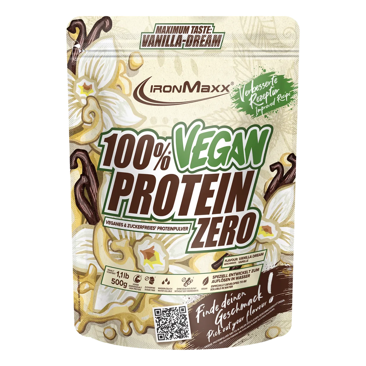 100% Vegan Protein Zero (500g) - Vanilla Dream