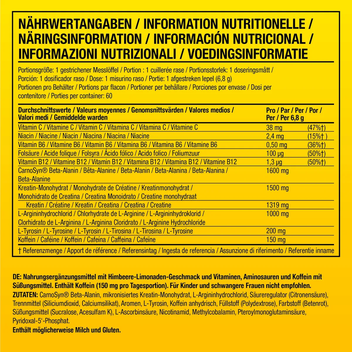 C4 Original - Pre-Workout-Booster - Getränkepulver für Energy Drink | 150 mg Koffein + Beta-Alanin + Kreatin-Monohydrat (Pinke Limonade, 60 Portionen) – Bild 7