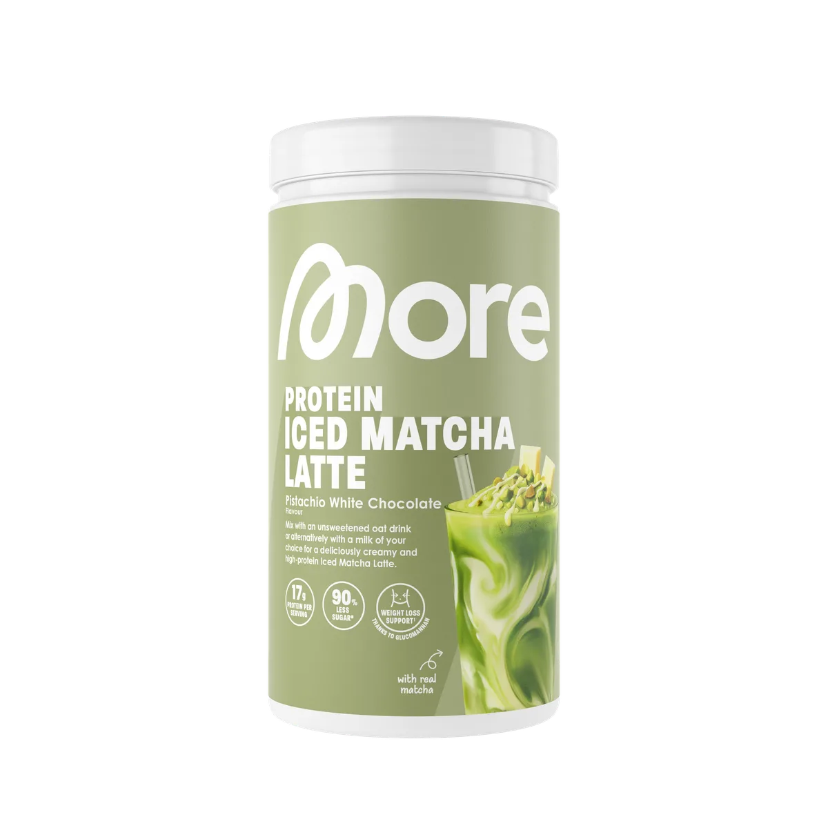 More Protein Iced Matcha Latte Strawberry Cheesecake / 500g – Bild 6