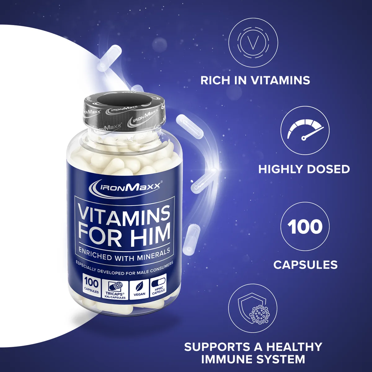 Vitamins For Him - 100 Kapseln – Bild 8