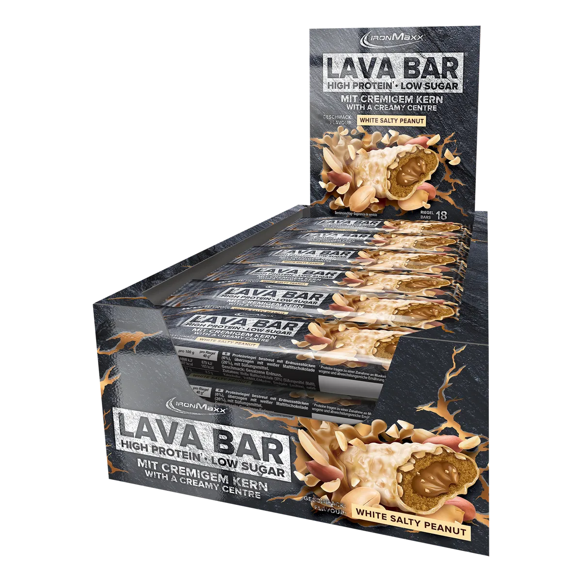 Lava Bar Protein Riegel (18x40g) - White Salty Peanut