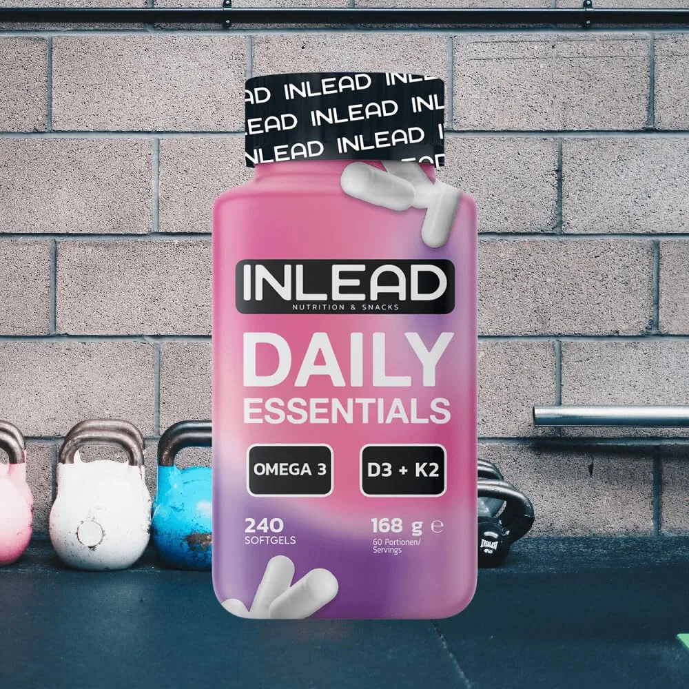 INLEAD - Daily Essentials Omega-3 mit D3 & K2 | Hochdosierte Kombination zur Unterstützung von Herz, Immunsystem und Knochen – 240 Kapseln – Bild 2