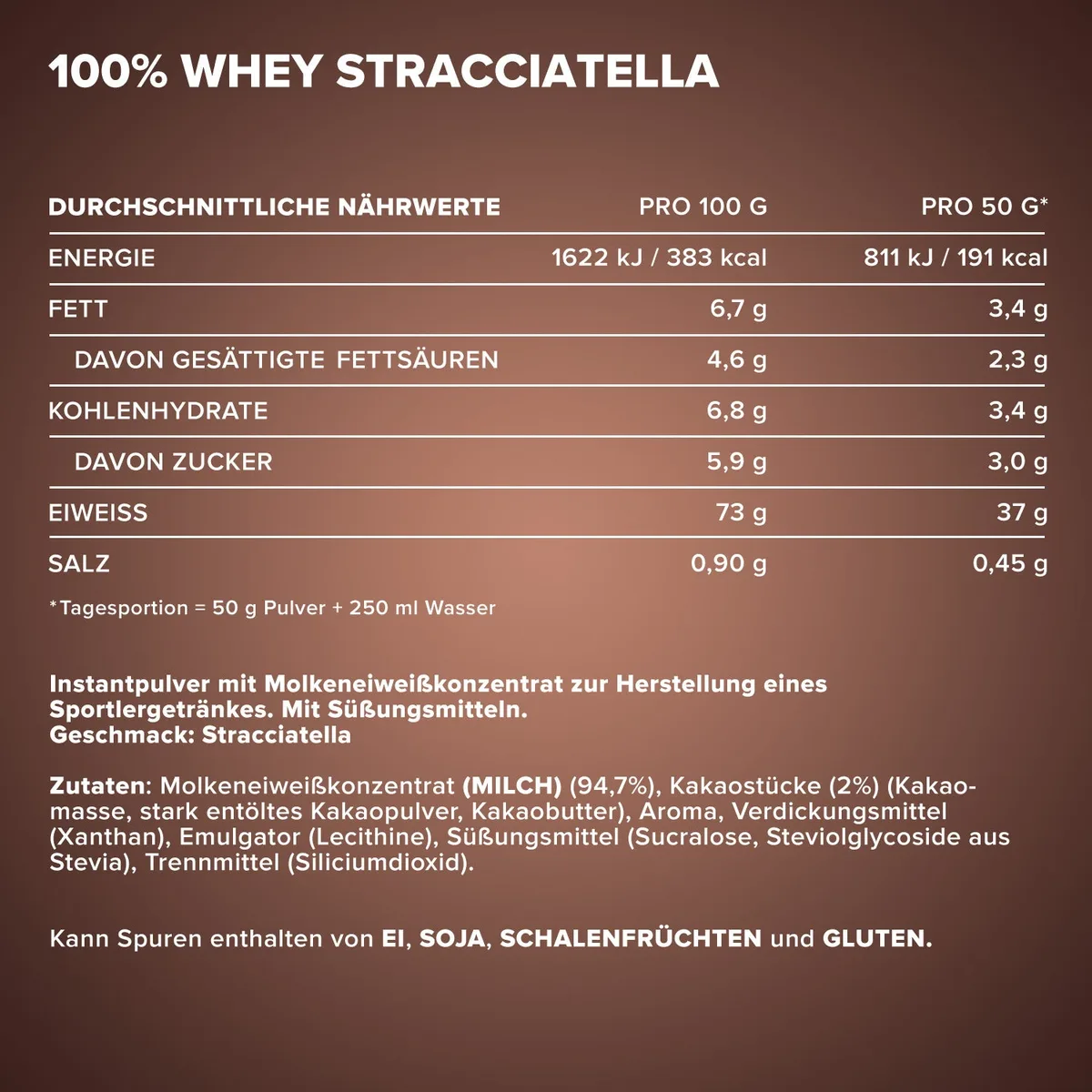 100% Whey Protein (2350g) - Stracciatella – Bild 4