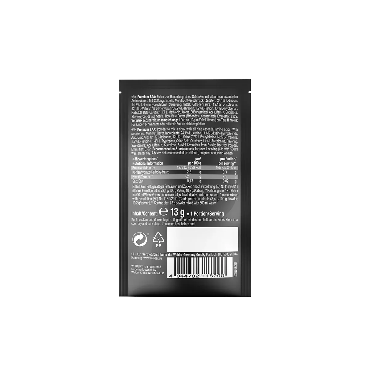 Premium EAA Probierbeutel Multifruit / 13 g – Bild 5