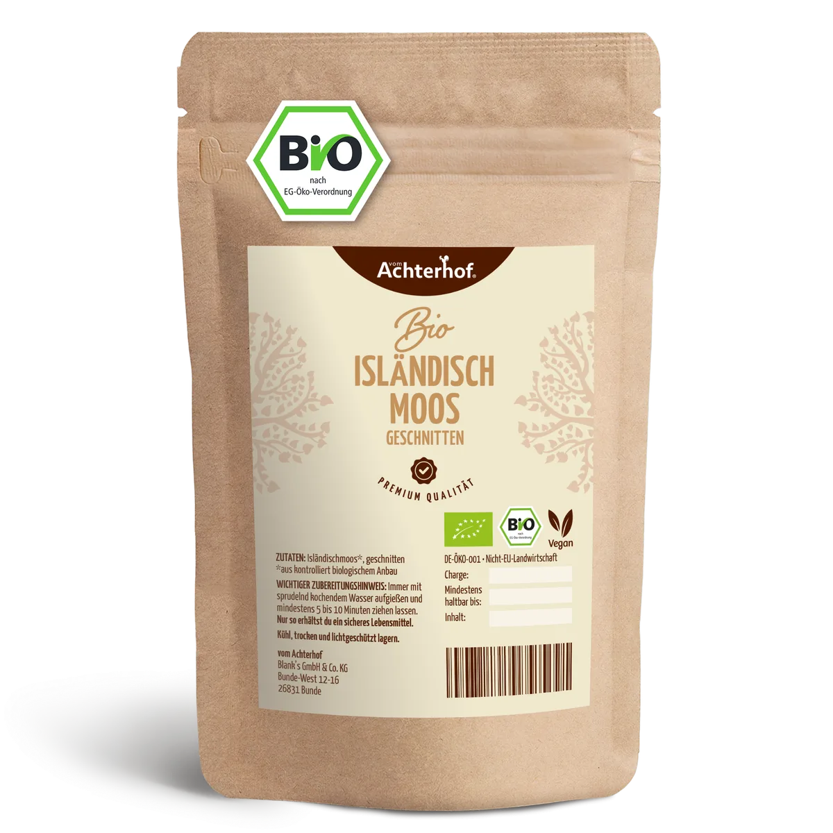 Isländisch Moos geschnitten Bio (100g)