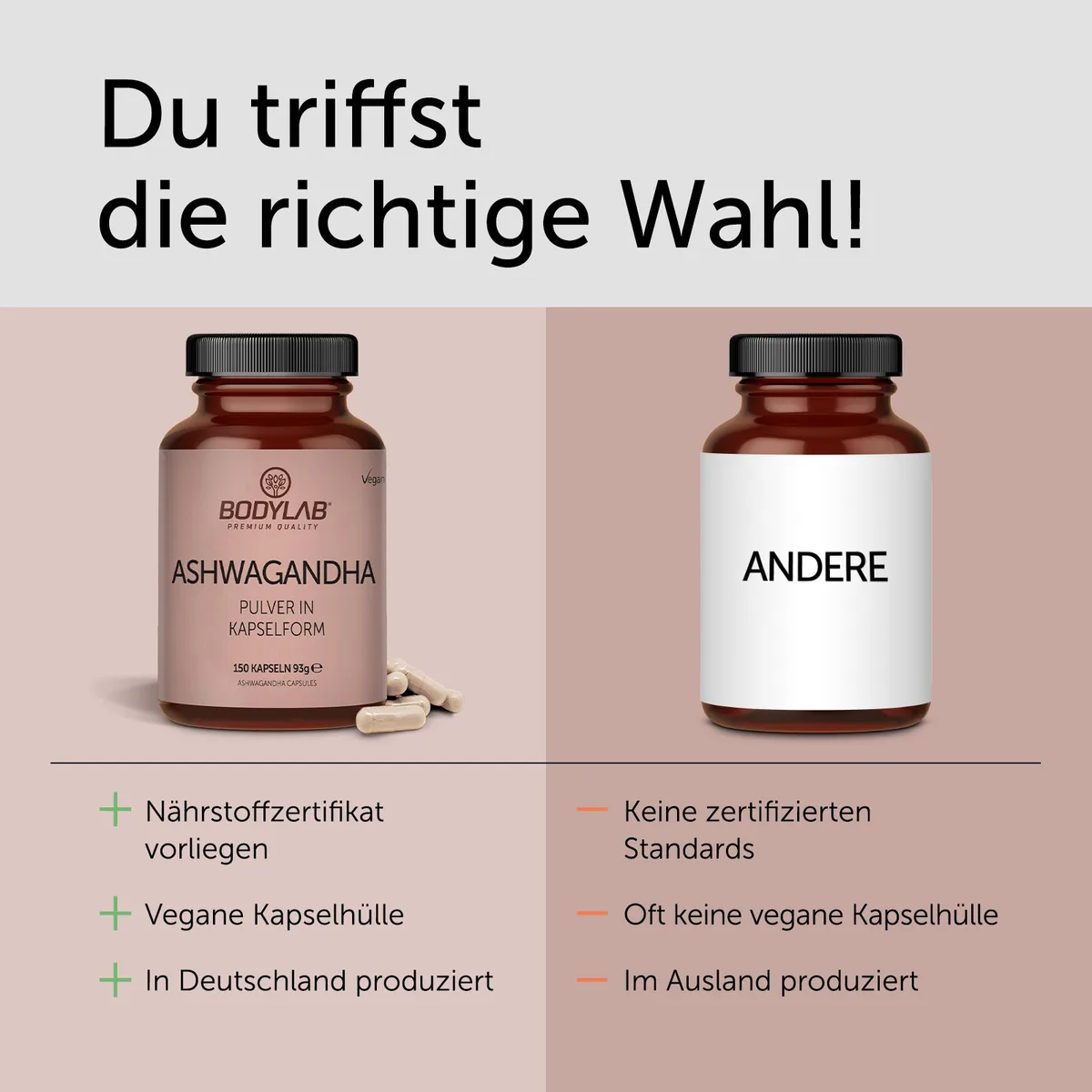 Ashwagandha Pulver in Kapselform (150 Kapseln) – Bild 2