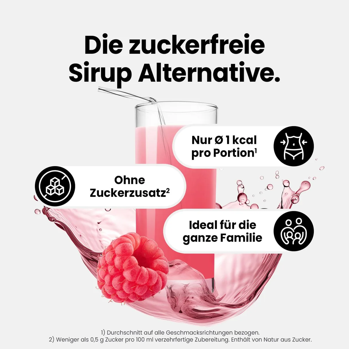Best Body Nutrition ZEROP Vital Zuckerfreies Getränkekonzentrat Sirup Himbeere Ohne Aspartam 1 L ergibt 80 L Getränk Fitness Drink mit Vitaminen B1 B6 Niacin Kalorienarm Wassersprudler – Bild 2
