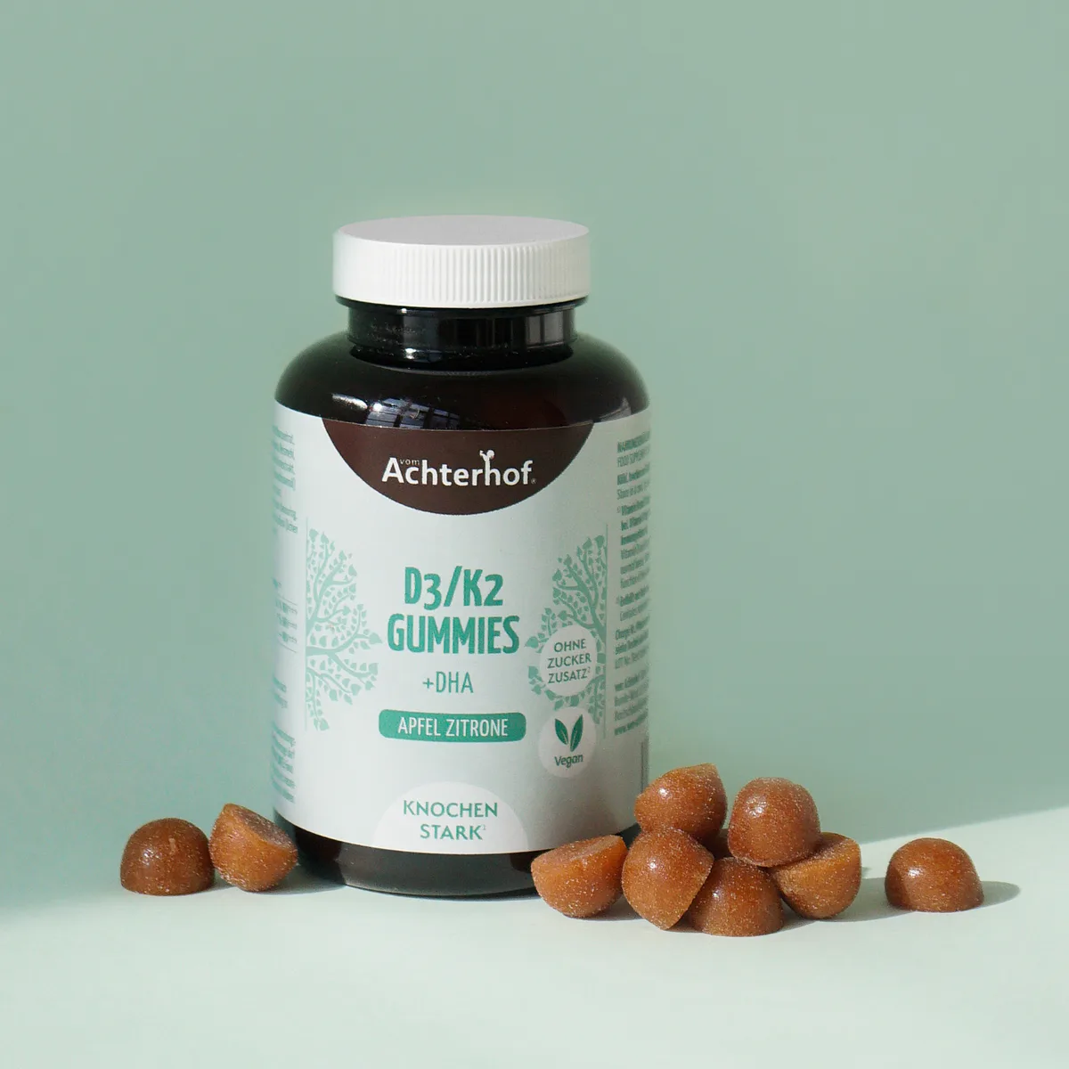 Saftgold D3/K2 Gummies Apfel Zitrone + DHA (80 Stück) – Bild 2