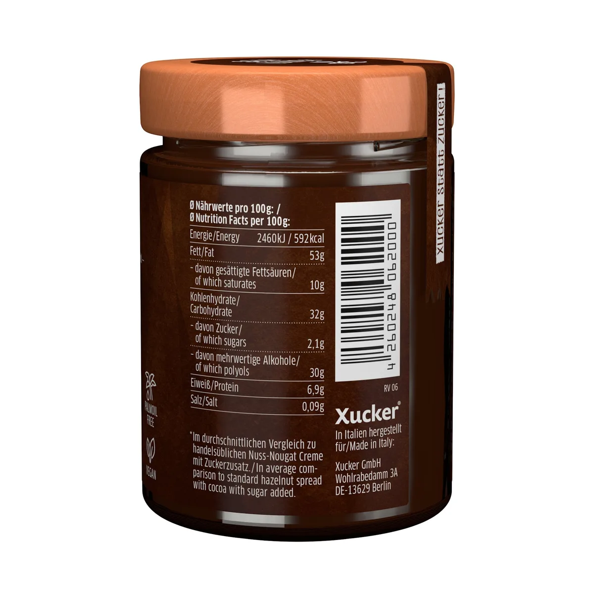 Nuss-Nougat Creme mit Xylit (300g) – Bild 3