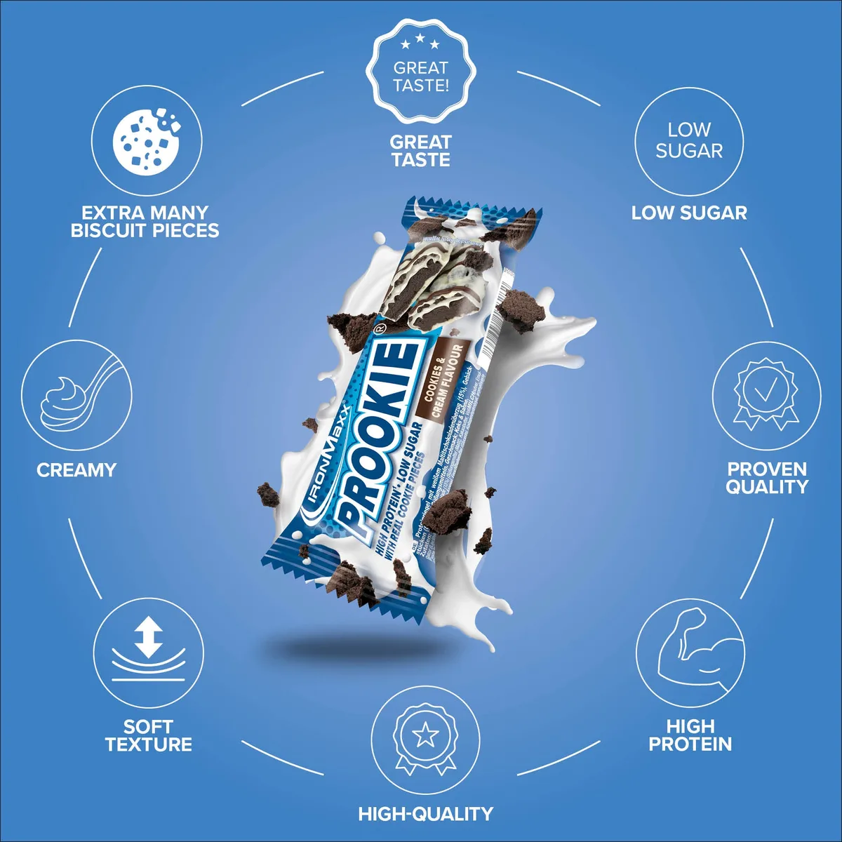 Prookie (16x45g) - Cookies & Cream – Bild 5