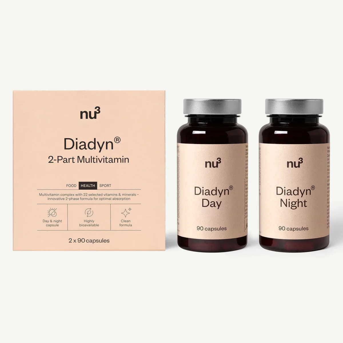 nu3 Diadyn Multivitamin Basic / 2 x 90 Kapseln – Bild 3