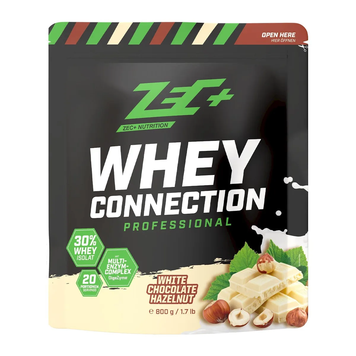 ZEC+ WHEY CONNECTION PROFESSIONAL 800g 800g / Schoko-Erdnuss-Karamell – Bild 6