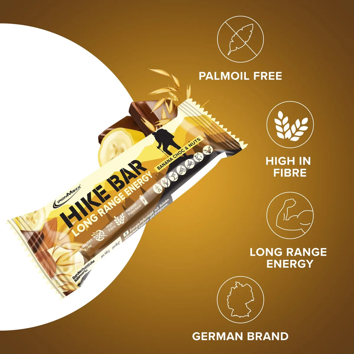 Hike Bar (12x60g) - Banana Choc & Nuts – Bild 3